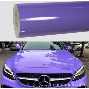 Automobilio vinilo įvyniojimas blizgesiu violetine